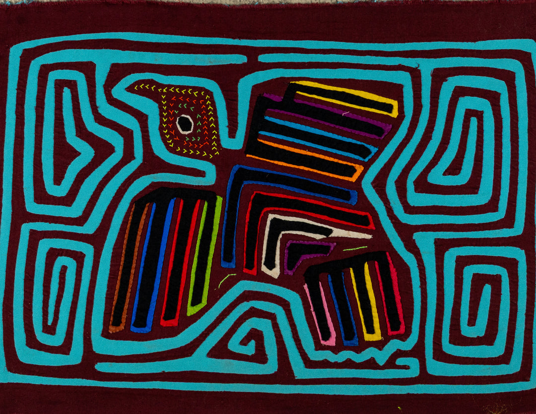 Burgundy And Turquoise Peace Dove Mola