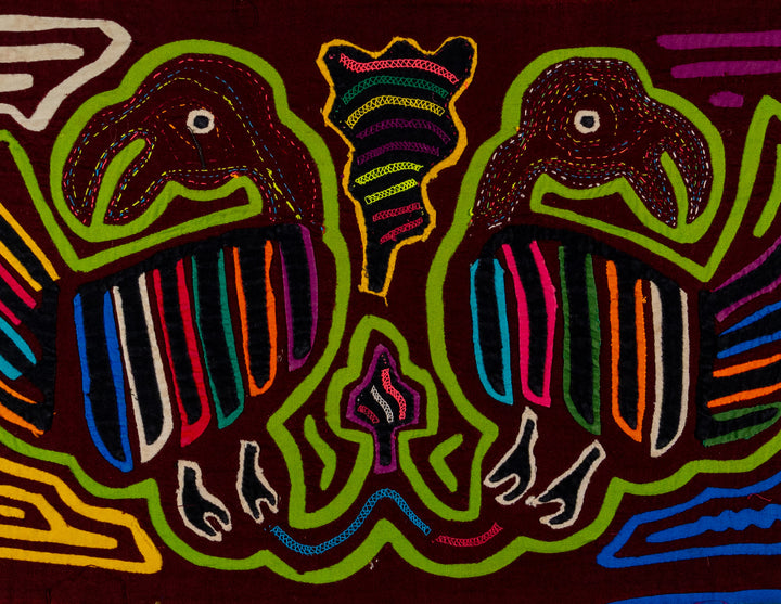 Maroon And Green Buzzard Bird Mola
