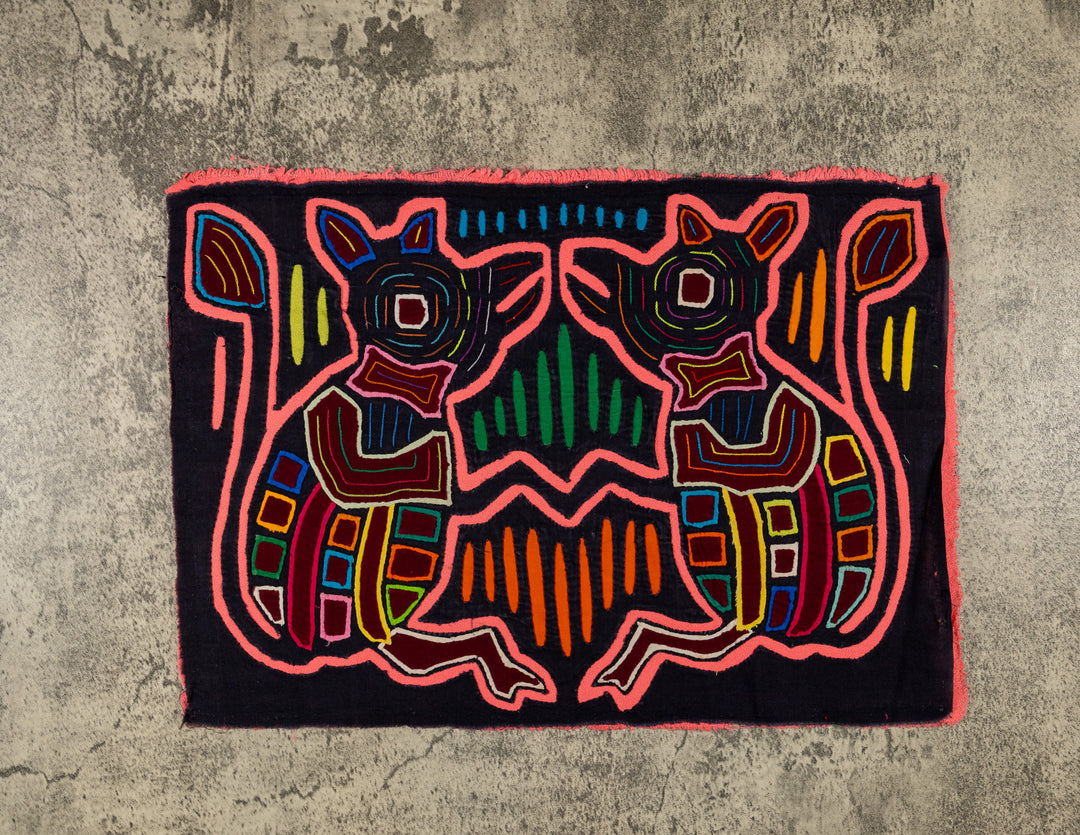 Neon Orange Moon Howling Puppy Dog Mola