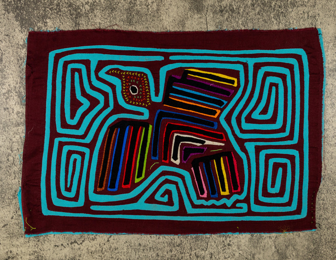 Burgundy And Turquoise Peace Dove Mola