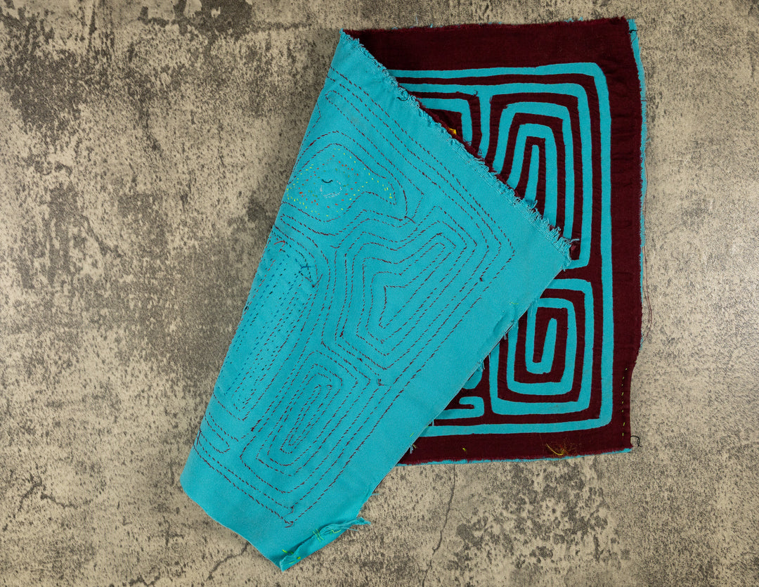 Burgundy And Turquoise Peace Dove Mola