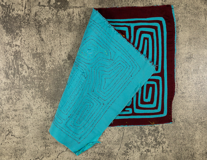 Burgundy And Turquoise Peace Dove Mola