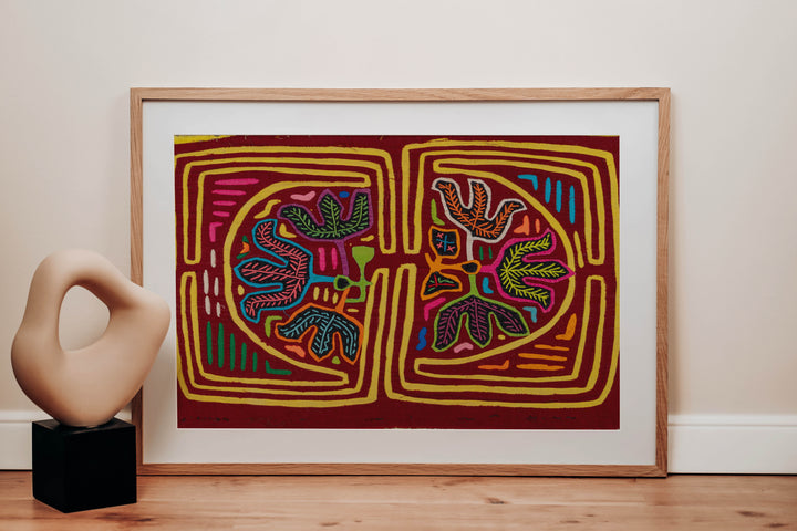 Burgundy And Yellow Garden Of Eden Mola