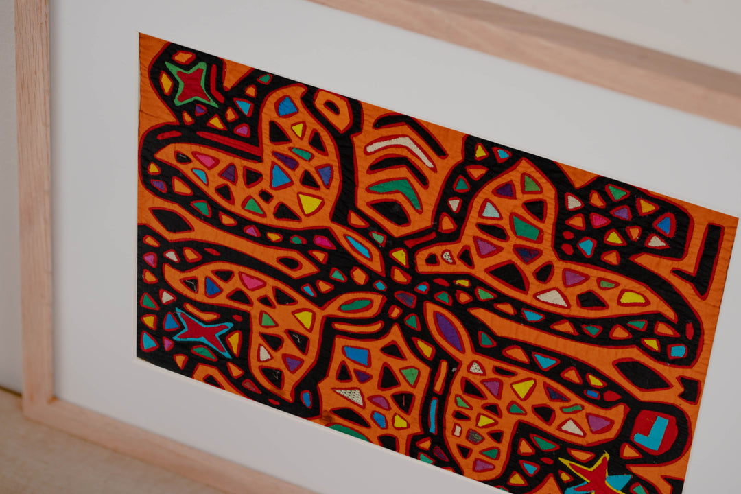 Psychedelic Orange Tulip Flowers Museum Quality Mola