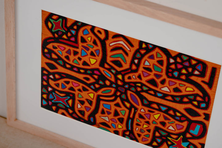 Psychedelic Orange Tulip Flowers Museum Quality Mola