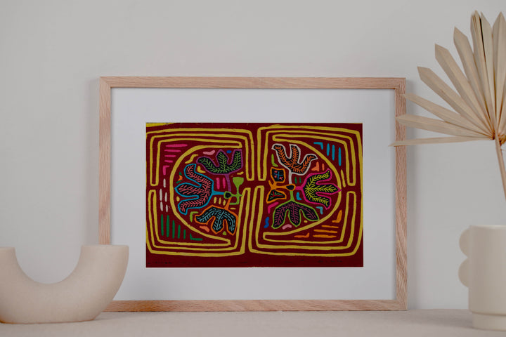 Burgundy And Yellow Garden Of Eden Mola