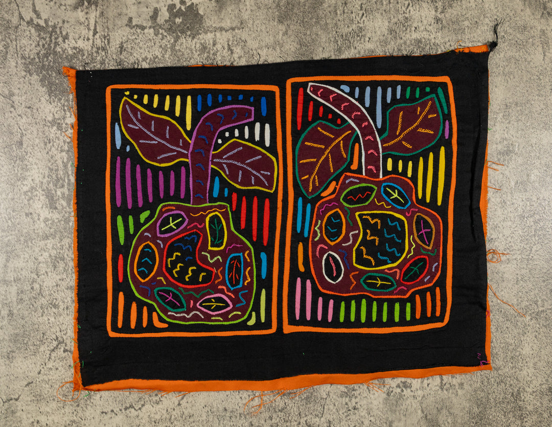 Black And Orange Tropical Fruit Mola