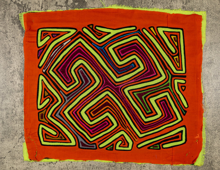 Orange And Chartreuse Classic Design Mola