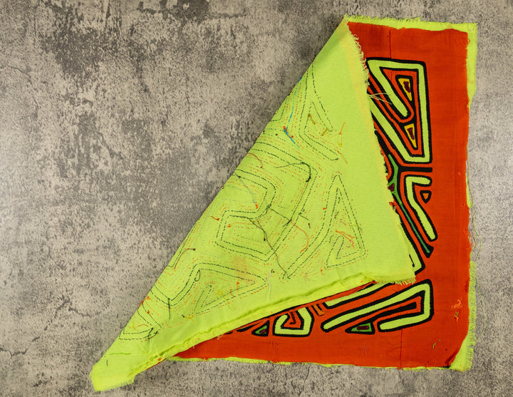 Orange And Chartreuse Classic Design Mola