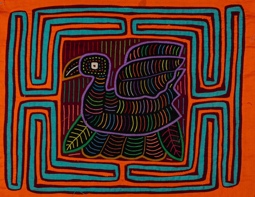Orange And Turquoise Swan Lake Mola