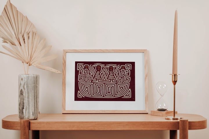 Burgundy And White Ship Ahoy Mola