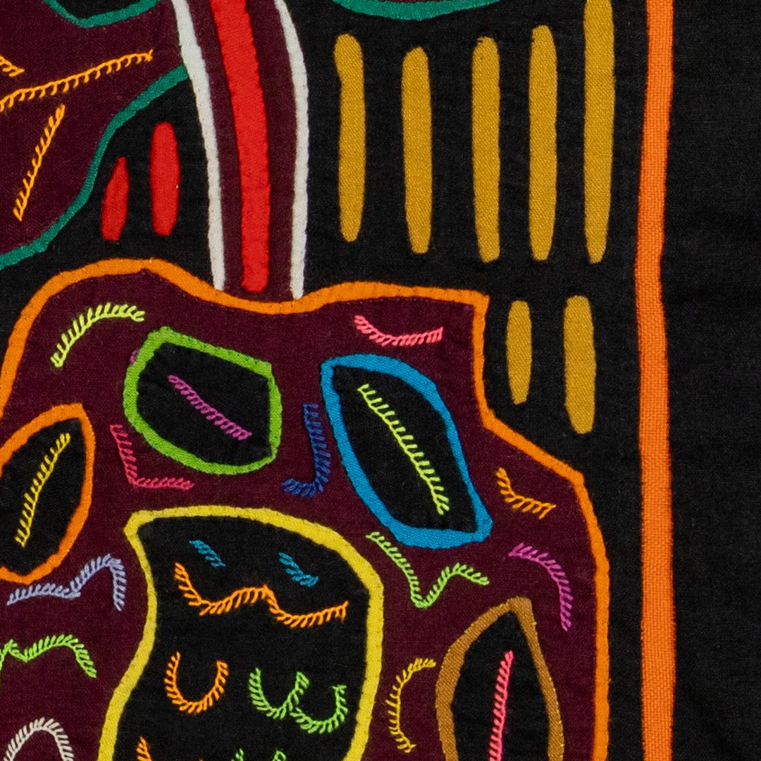 Black And Orange Tropical Fruit Mola