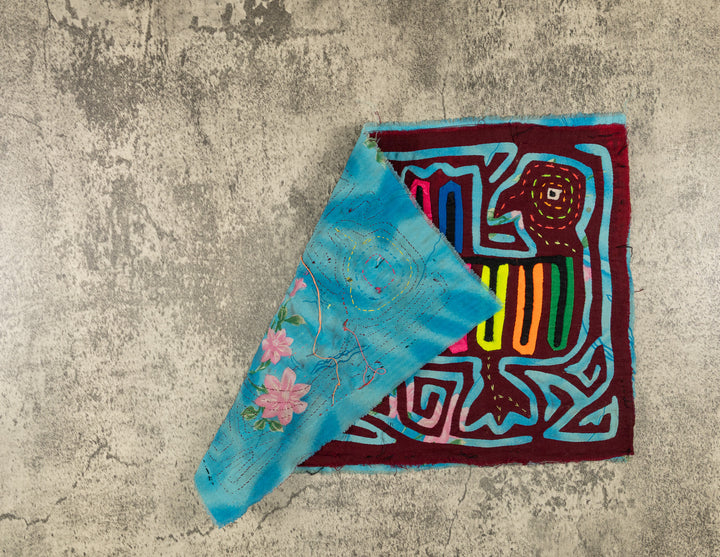 Burgundy And Blue Bird Of A Feather Mola
