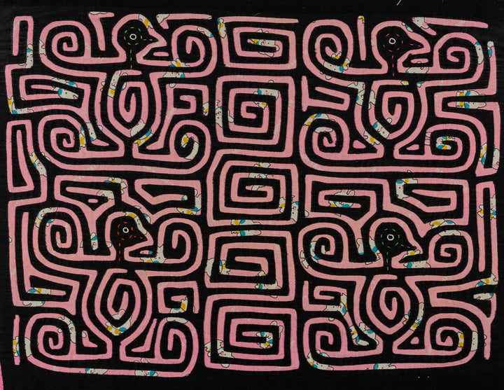 Black And Pink Kitty Cat Material Mola