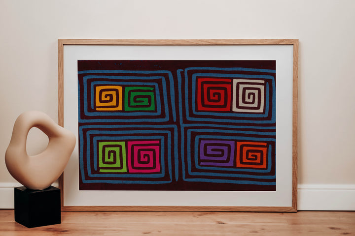 Maroon And Blue Classic Design Mola