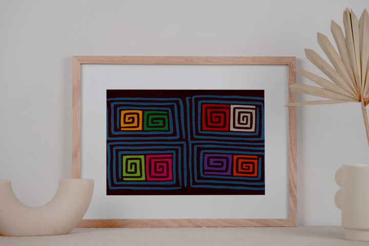 Maroon And Blue Classic Design Mola