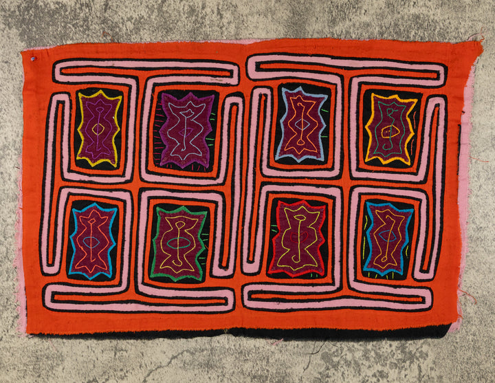 Orange And Light Pink Classic Design Mola
