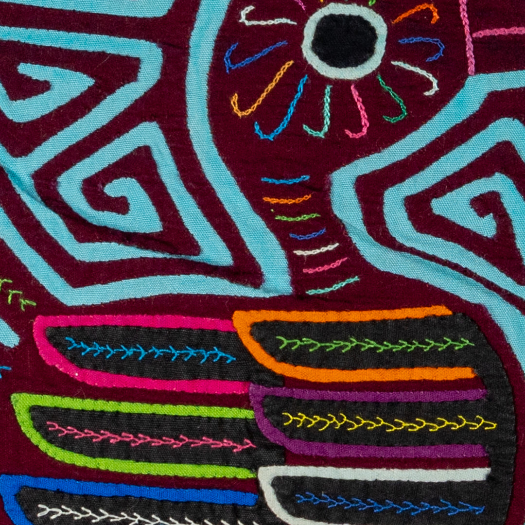 Burgundy And Turquoise Two Ducks A&