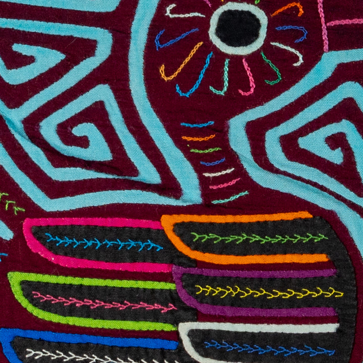 Burgundy And Turquoise Two Ducks A&