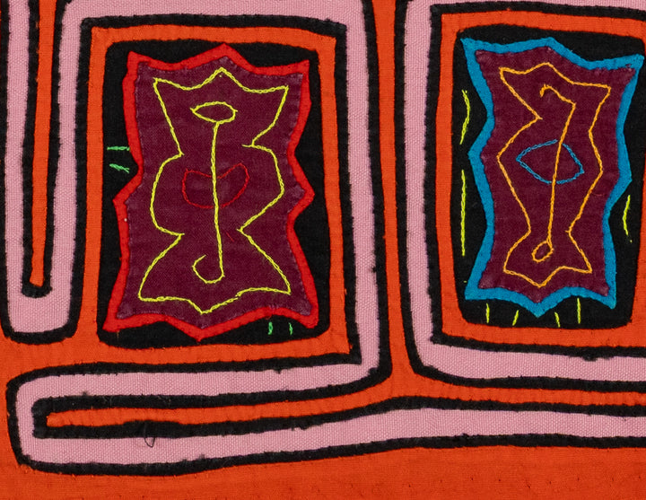 Orange And Light Pink Classic Design Mola