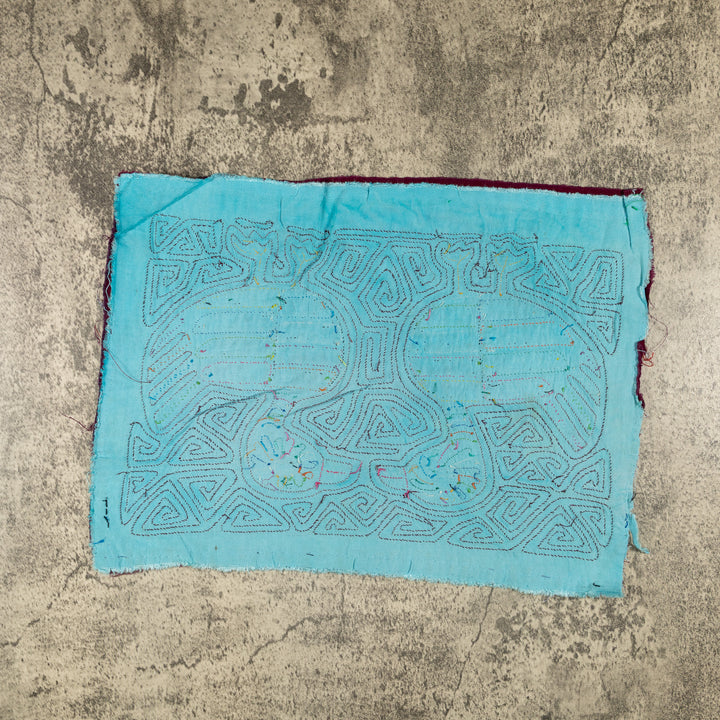Burgundy And Turquoise Two Ducks A&