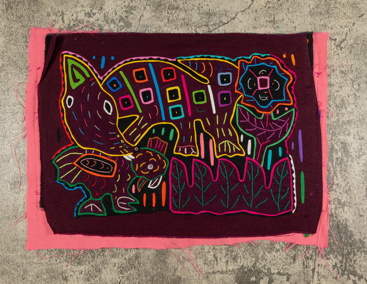 Maroon And Pink Twisted Neck Goose Bird Mola