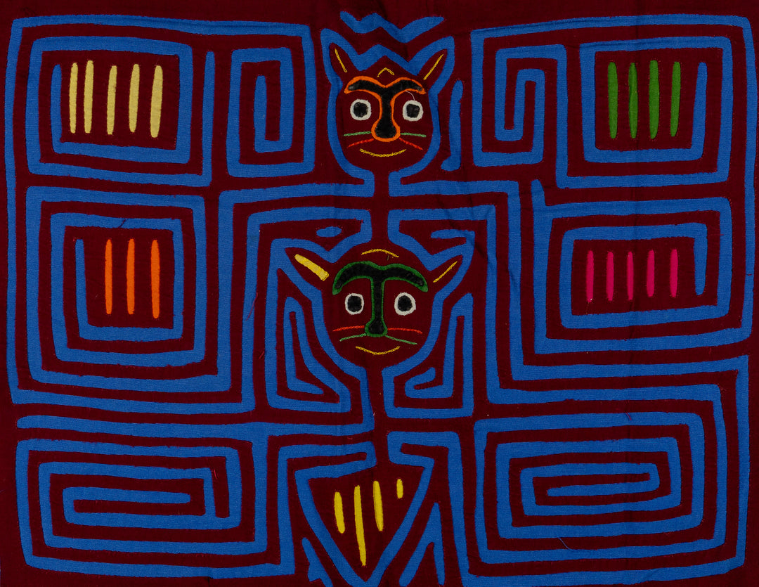 Burgundy And Blue Cat Stack Mola