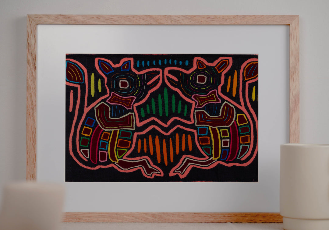 Neon Orange Moon Howling Puppy Dog Mola