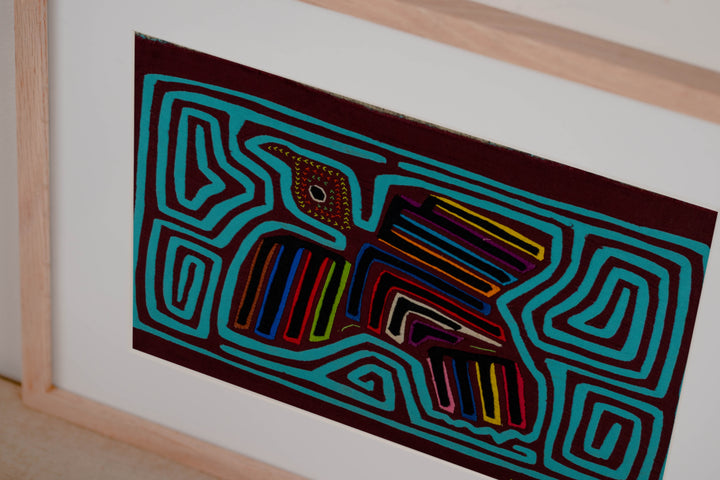 Burgundy And Turquoise Peace Dove Mola