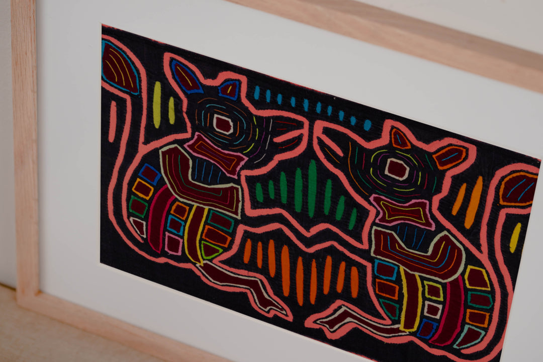 Neon Orange Moon Howling Puppy Dog Mola