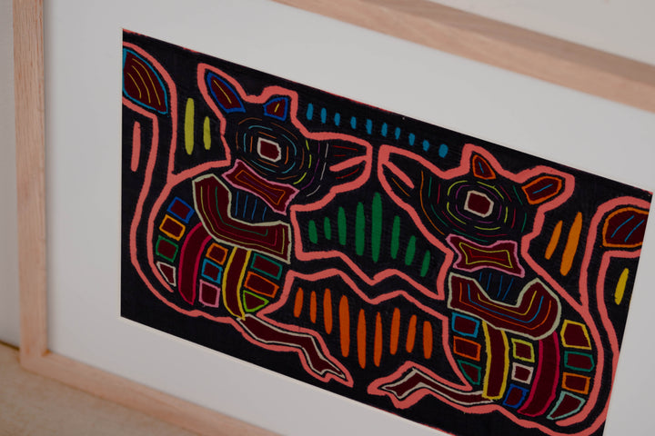 Neon Orange Moon Howling Puppy Dog Mola