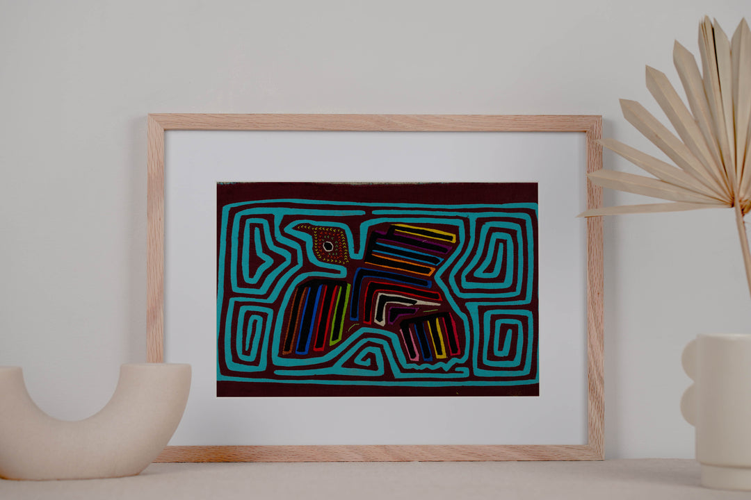 Burgundy And Turquoise Peace Dove Mola