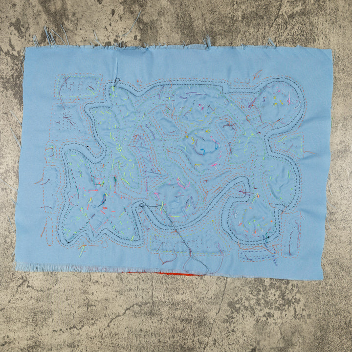 Orange And Blue Rainforest Floral Mola