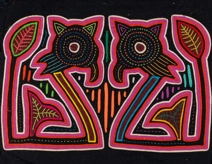 Black And Pink Jungle Critters Mola