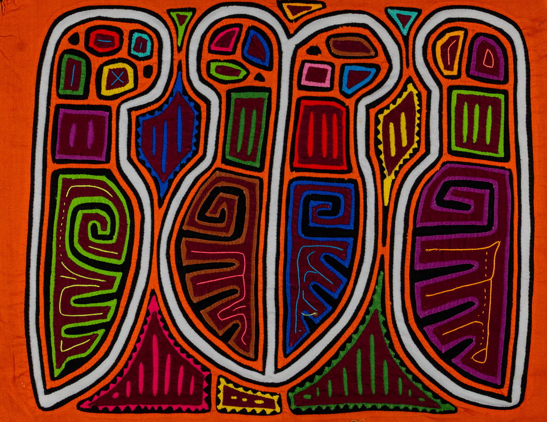 Orange And White Machete Knife Mola