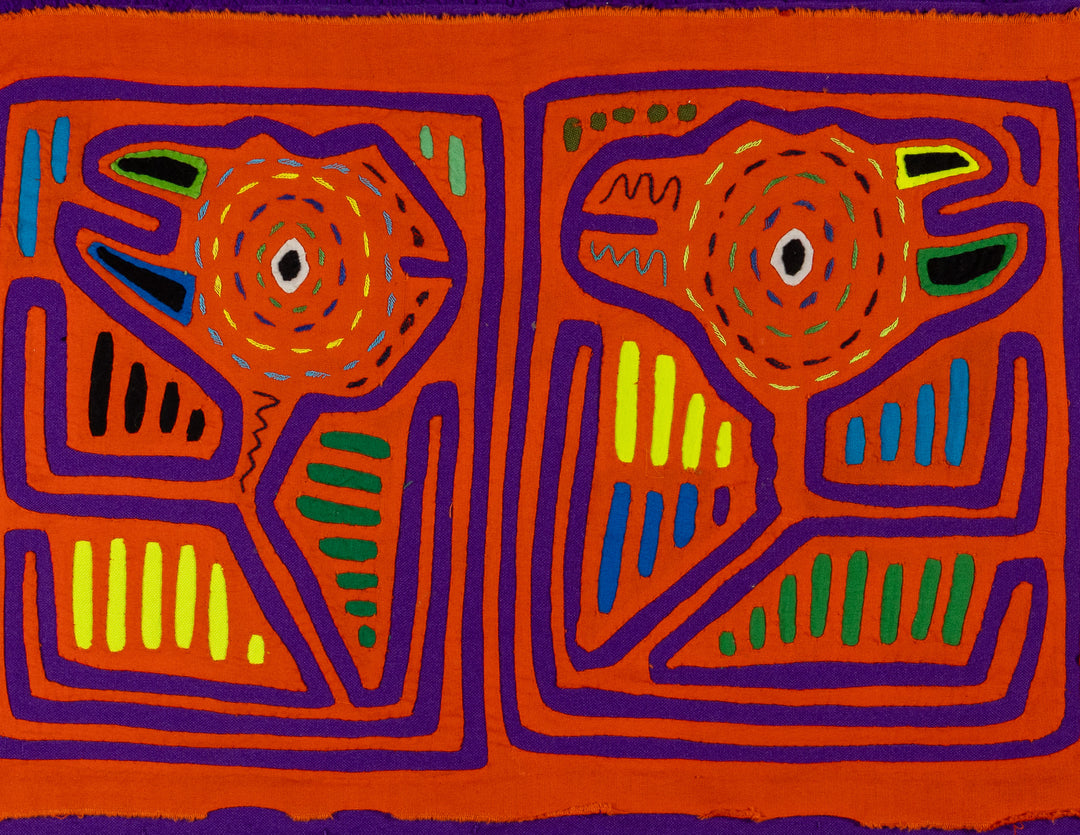 Orange And Purple Optical Illusion Mola