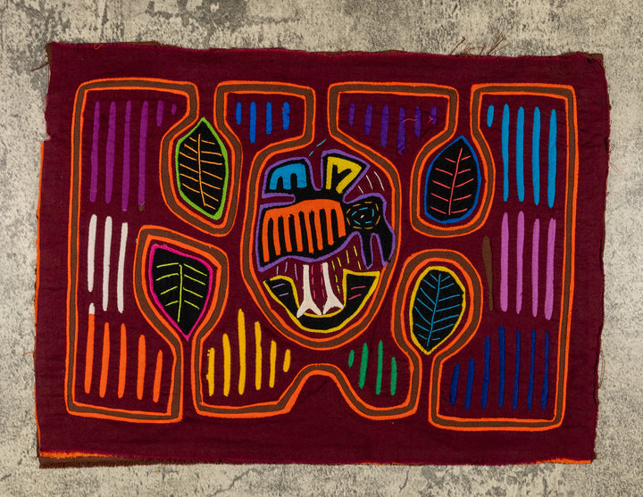 Orange And Burgundy Birdcage Mola