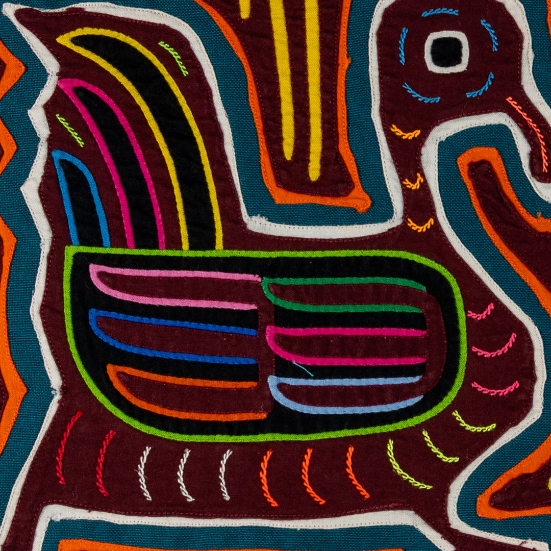 Machine Stitched Swan Lake Pair Mola