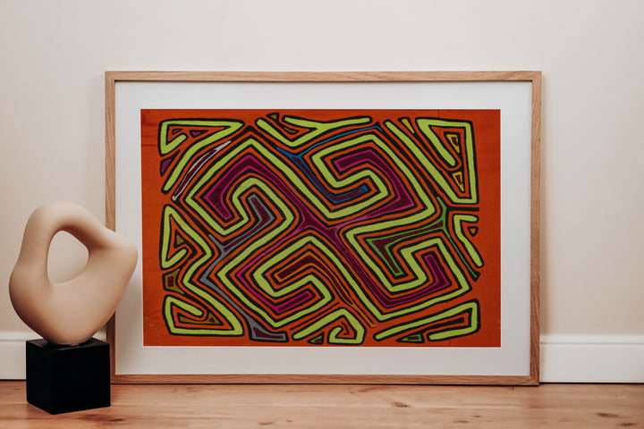 Orange And Chartreuse Classic Design Mola