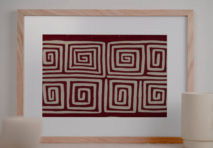 Burgundy And White Classic Design Mola