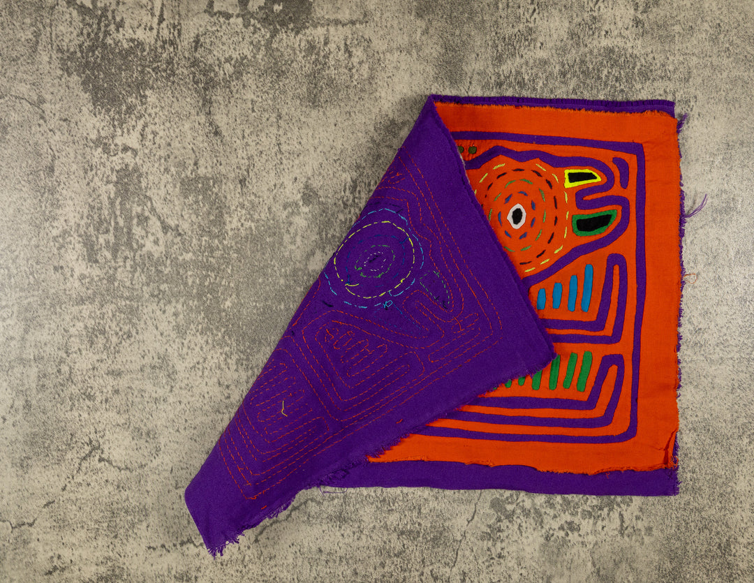 Orange And Purple Optical Illusion Mola