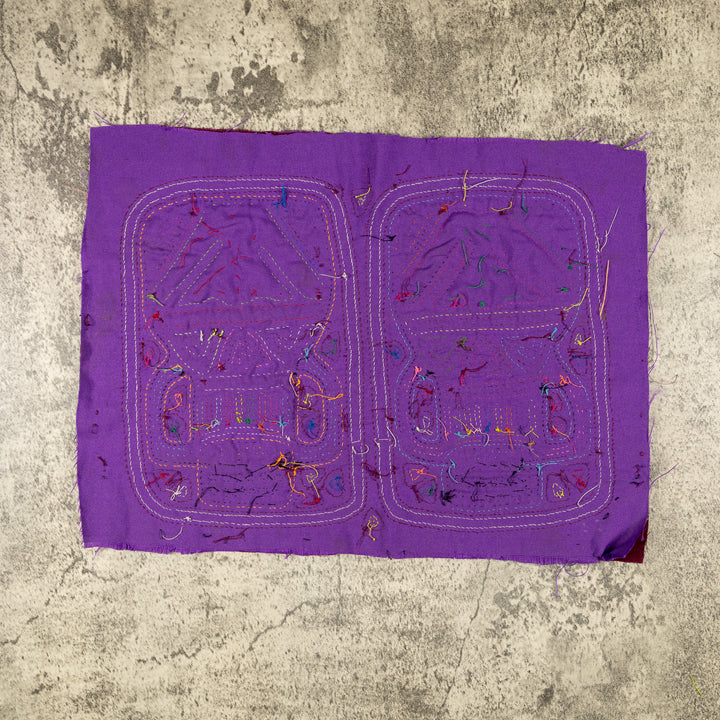 Burgundy Optical Illusion Monkey Mola