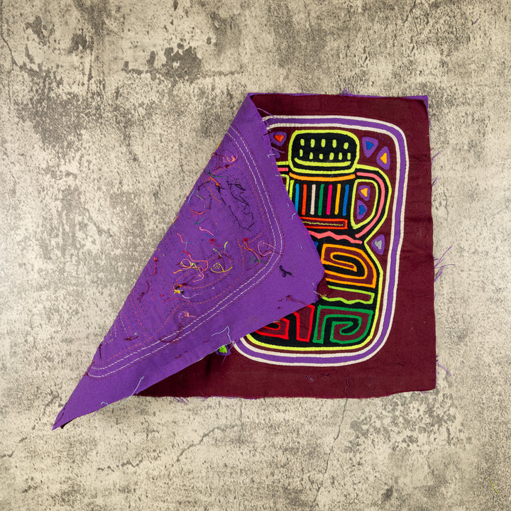 Burgundy Optical Illusion Monkey Mola