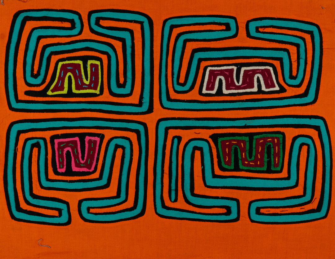 Orange And Turquoise Classic Design Mola