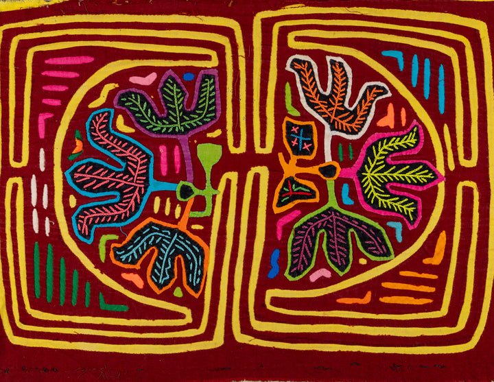 Burgundy And Yellow Garden Of Eden Mola