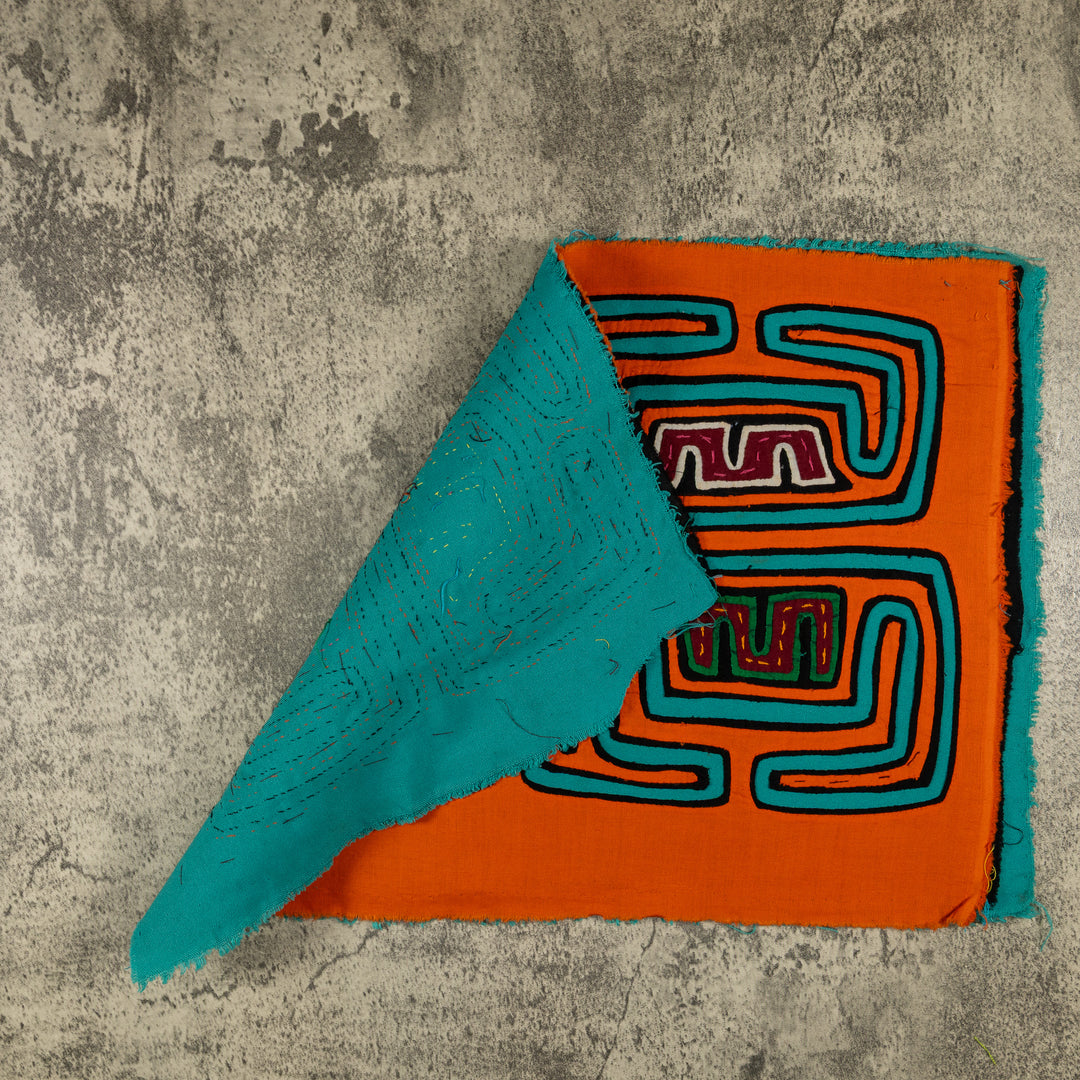 Orange And Turquoise Classic Design Mola