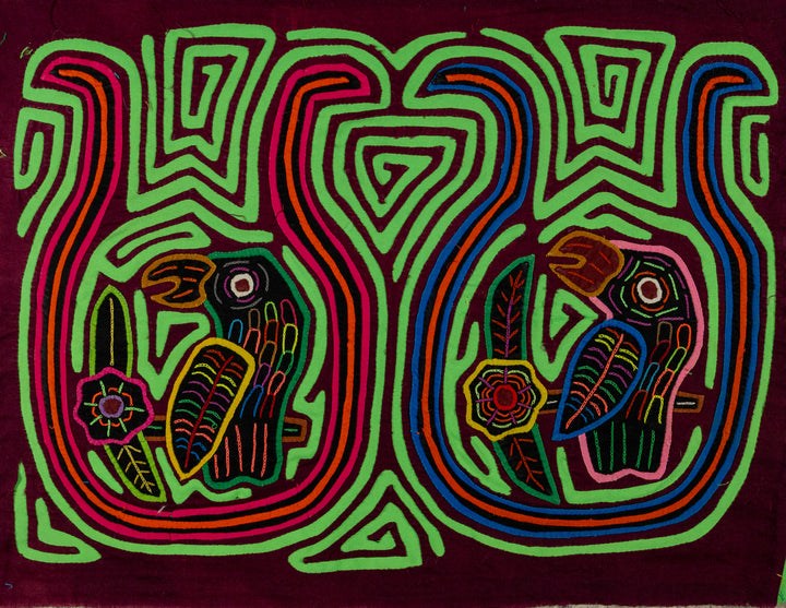 Maroon And Green Toucan Bird Birdcage Mola