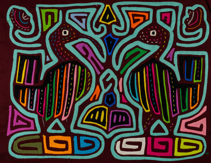 Burgundy And Turquoise Waterbird Mola
