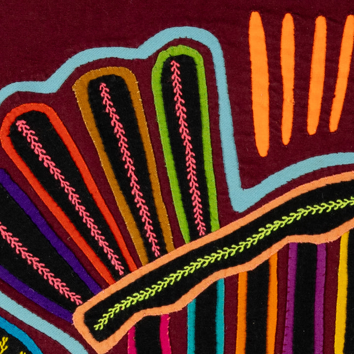 Burgundy And Turquoise Jungle Bird Mola