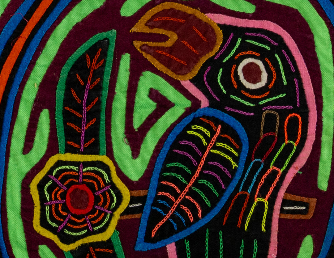 Maroon And Green Toucan Bird Birdcage Mola